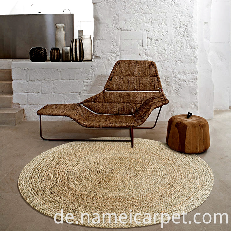 Round Indoor Outdoor Rugs Natural Fiber